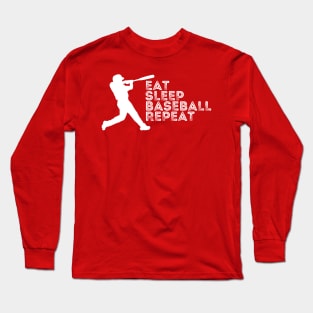 Eat Sleep Baseball Repeat Long Sleeve T-Shirt